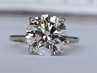 18 krt wit gouden ring met diamant 4,51 crt - afbeelding 7 van  7