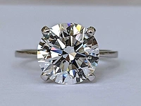18 krt wit gouden ring met diamant 5,00 crt - afbeelding 1 van  8