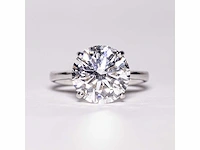 18 krt wit gouden ring met diamant 5,01 crt - afbeelding 1 van  9