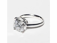 18 krt wit gouden ring met diamant 5,01 crt - afbeelding 2 van  9