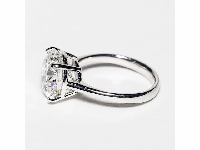18 krt wit gouden ring met diamant 5,01 crt - afbeelding 7 van  9