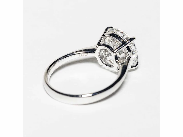 18 krt wit gouden ring met diamant 5,01 crt - afbeelding 9 van  9