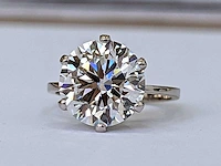 18 krt wit gouden ring met diamant 5.01crt - afbeelding 5 van  6