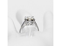 18 krt. wit gouden ring met diamant 5,05 crt. - afbeelding 7 van  19