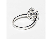 18 krt. wit gouden ring met diamant 5,05 crt. - afbeelding 10 van  19