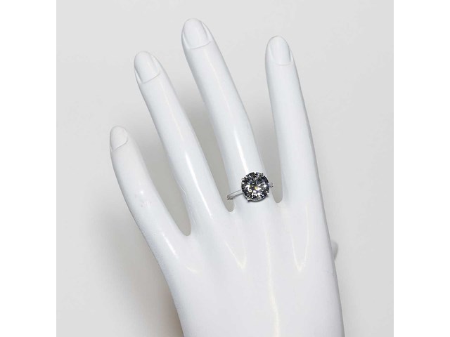 18 krt. wit gouden ring met diamant 5,05 crt. - afbeelding 16 van  19