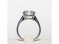 18 krt. wit gouden ring met diamant 5,05 crt. - afbeelding 2 van  18