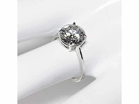 18 krt. wit gouden ring met diamant 5,05 crt. - afbeelding 8 van  18
