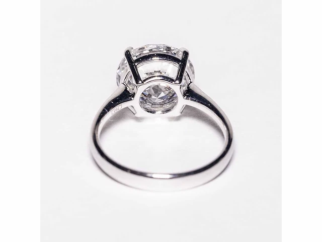 18 krt. wit gouden ring met diamant 5,05 crt. - afbeelding 18 van  18