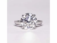 18 krt wit gouden ring met diamant 5.08 crt - afbeelding 1 van  9