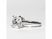 18 krt wit gouden ring met diamant 5.08 crt - afbeelding 3 van  9