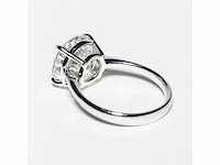 18 krt wit gouden ring met diamant 5.08 crt - afbeelding 7 van  9