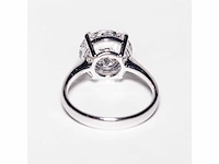 18 krt wit gouden ring met diamant 5.08 crt - afbeelding 8 van  9