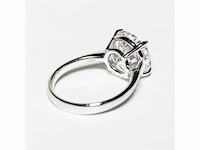 18 krt wit gouden ring met diamant 5.08 crt - afbeelding 9 van  9