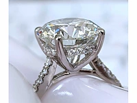 18 krt. wit gouden ring met diamant 5,20 crt. - afbeelding 3 van  8