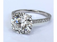 18 krt. wit gouden ring met diamant 5,20 crt. - afbeelding 4 van  8