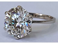 18 krt wit gouden ring met diamant 5,51 crt - afbeelding 1 van  7