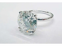 18 krt wit gouden ring met diamant 7,01 crt - afbeelding 1 van  5
