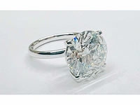 18 krt wit gouden ring met diamant 7,01 crt - afbeelding 2 van  5