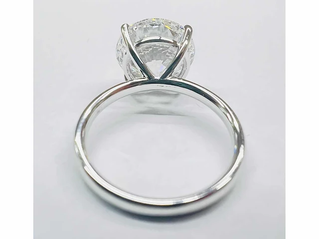 18 krt wit gouden ring met diamant 7,01 crt - afbeelding 4 van  5
