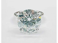 18 krt wit gouden ring met diamant 7,01 crt - afbeelding 5 van  5