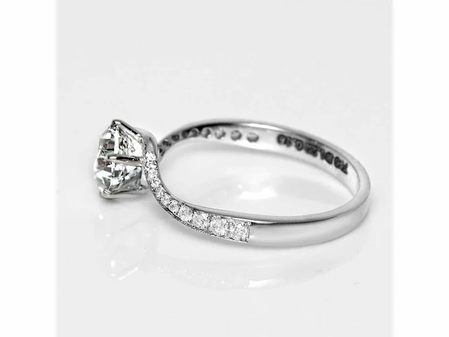 18 krt wit gouden ring met natuurlijke diamant 1,21 crt - afbeelding 5 van  6