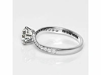 18 krt wit gouden ring met natuurlijke diamant 1,21 crt - afbeelding 4 van  5
