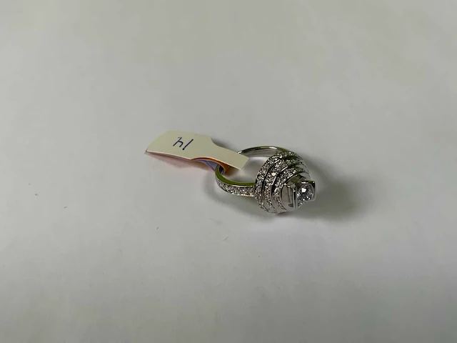 18 krt witgoud ring - afbeelding 2 van  5