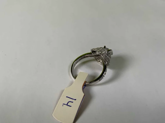 18 krt witgoud ring - afbeelding 3 van  5