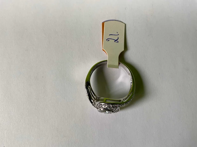 18 krt witgoud ring - afbeelding 4 van  5