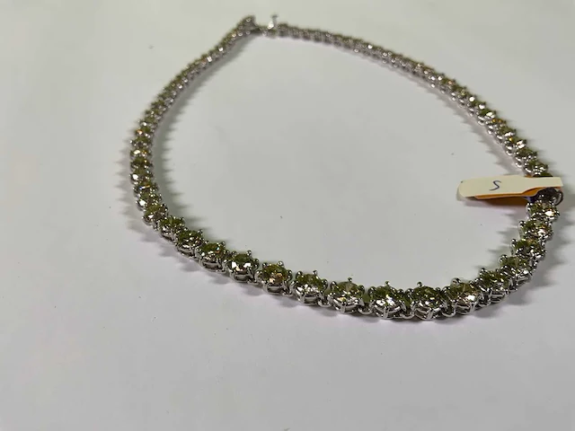 18 krt witgouden collier ketting - afbeelding 3 van  4