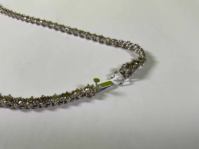 18 krt witgouden collier ketting - afbeelding 4 van  4
