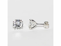 18 krt. witgouden oorstekers met 6,02 crt. diamant - afbeelding 6 van  8