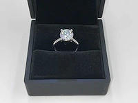 18 krt. witgouden ring met 3,06 crt. diamant - afbeelding 1 van  13