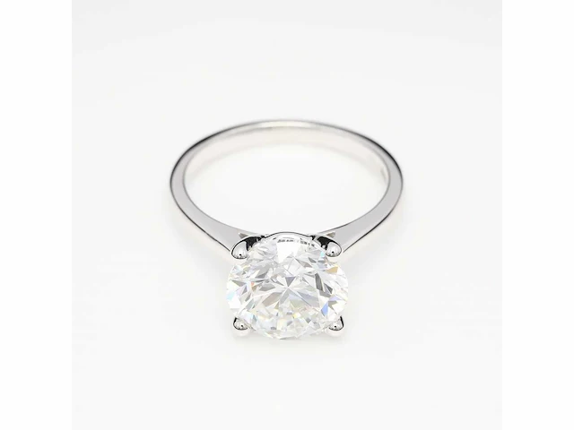 18 krt. witgouden ring met 3,06 crt. diamant - afbeelding 6 van  13