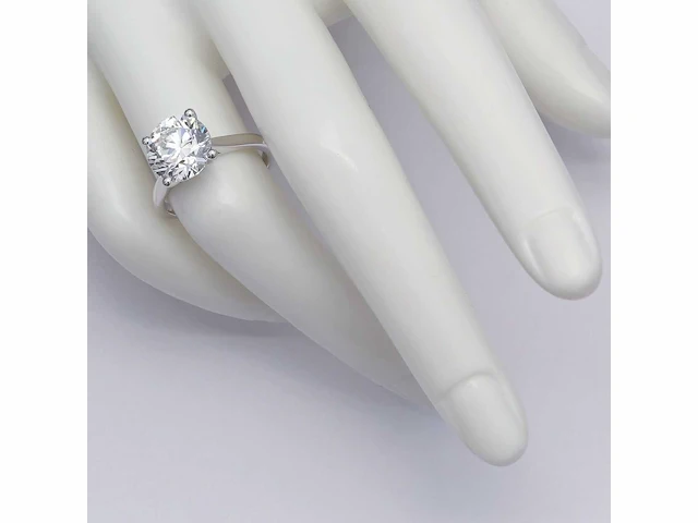 18 krt. witgouden ring met 3,06 crt. diamant - afbeelding 9 van  13