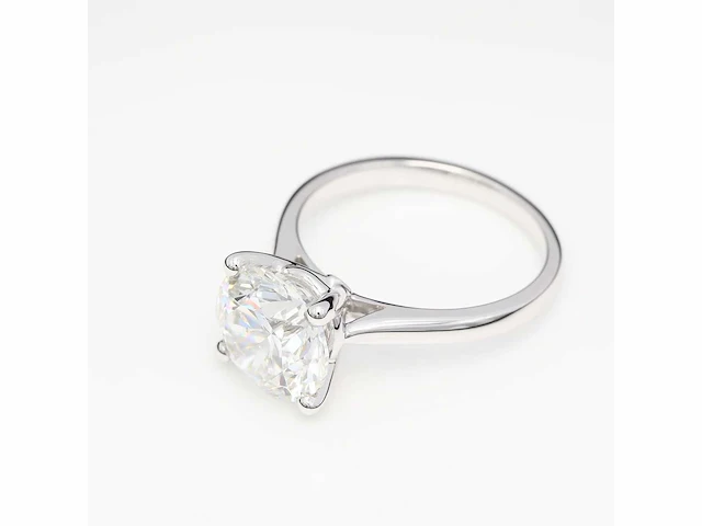 18 krt. witgouden ring met 3,06 crt. diamant - afbeelding 12 van  13