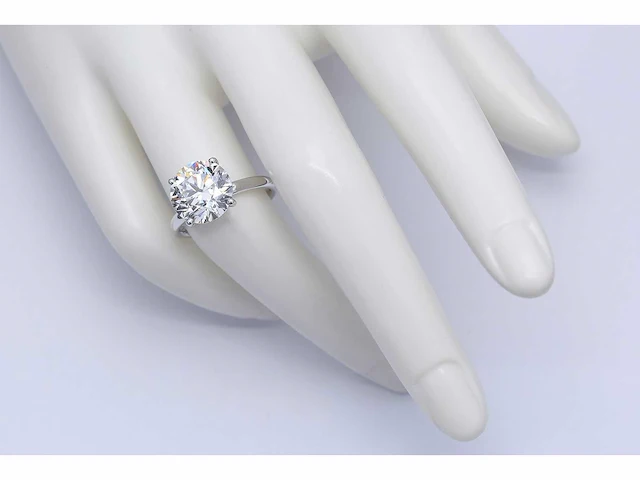 18 krt. witgouden ring met 6,00 crt. diamant - afbeelding 1 van  7