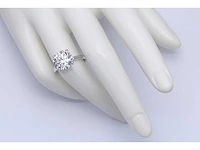 18 krt. witgouden ring met 6,00 crt. diamant - afbeelding 1 van  7