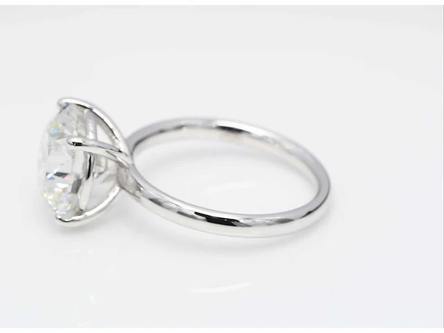 18 krt. witgouden ring met 6,00 crt. diamant - afbeelding 7 van  7