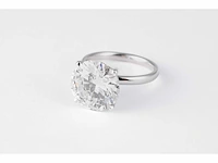 18 krt. witgouden ring met 8,01 crt. diamant - afbeelding 1 van  7