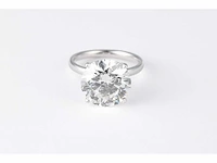 18 krt. witgouden ring met 8,01 crt. diamant - afbeelding 6 van  7