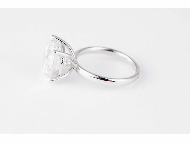18 krt. witgouden ring met 8,01 crt. diamant - afbeelding 7 van  7