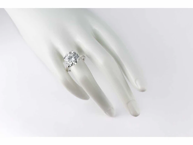 18 krt. witgouden ring met 8,01 crt. diamant - afbeelding 1 van  7