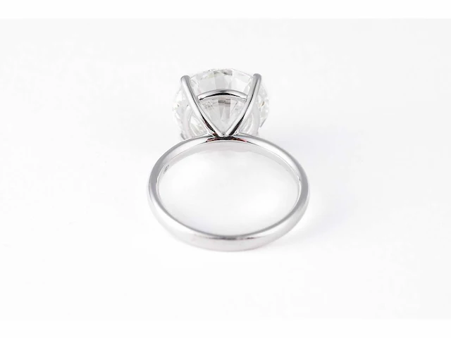 18 krt. witgouden ring met 8,01 crt. diamant - afbeelding 6 van  7