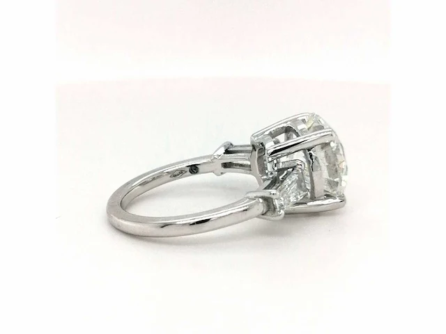 18 krt. witgouden ring met diamant 6,01 crt. - afbeelding 7 van  11