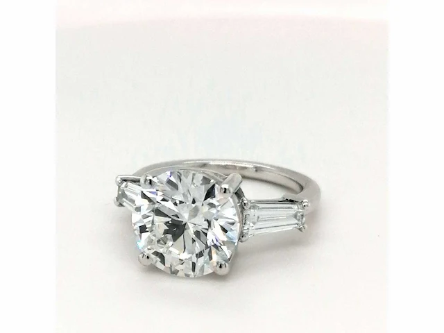 18 krt. witgouden ring met diamant 6,01 crt. - afbeelding 8 van  11