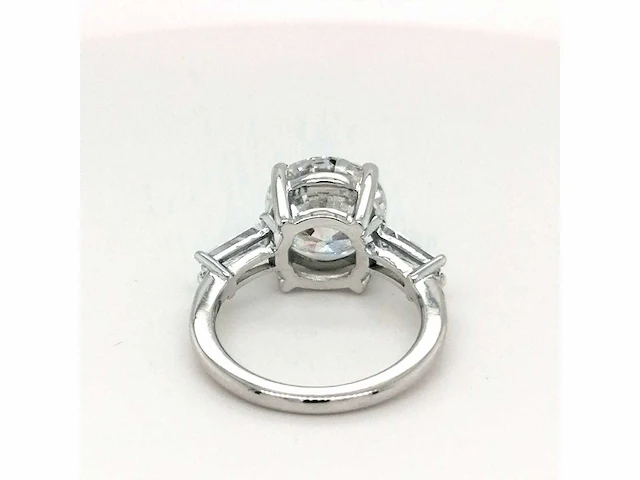 18 krt. witgouden ring met diamant 6,01 crt. - afbeelding 9 van  11