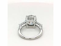 18 krt. witgouden ring met diamant 6,01 crt. - afbeelding 9 van  11
