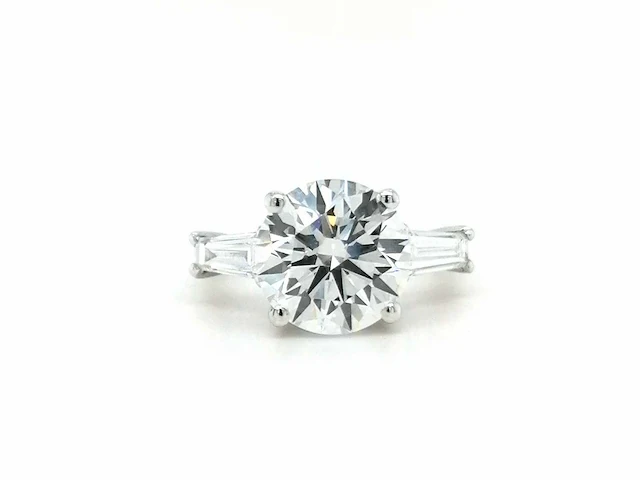18 krt. witgouden ring met diamant 6,01 crt. - afbeelding 10 van  11